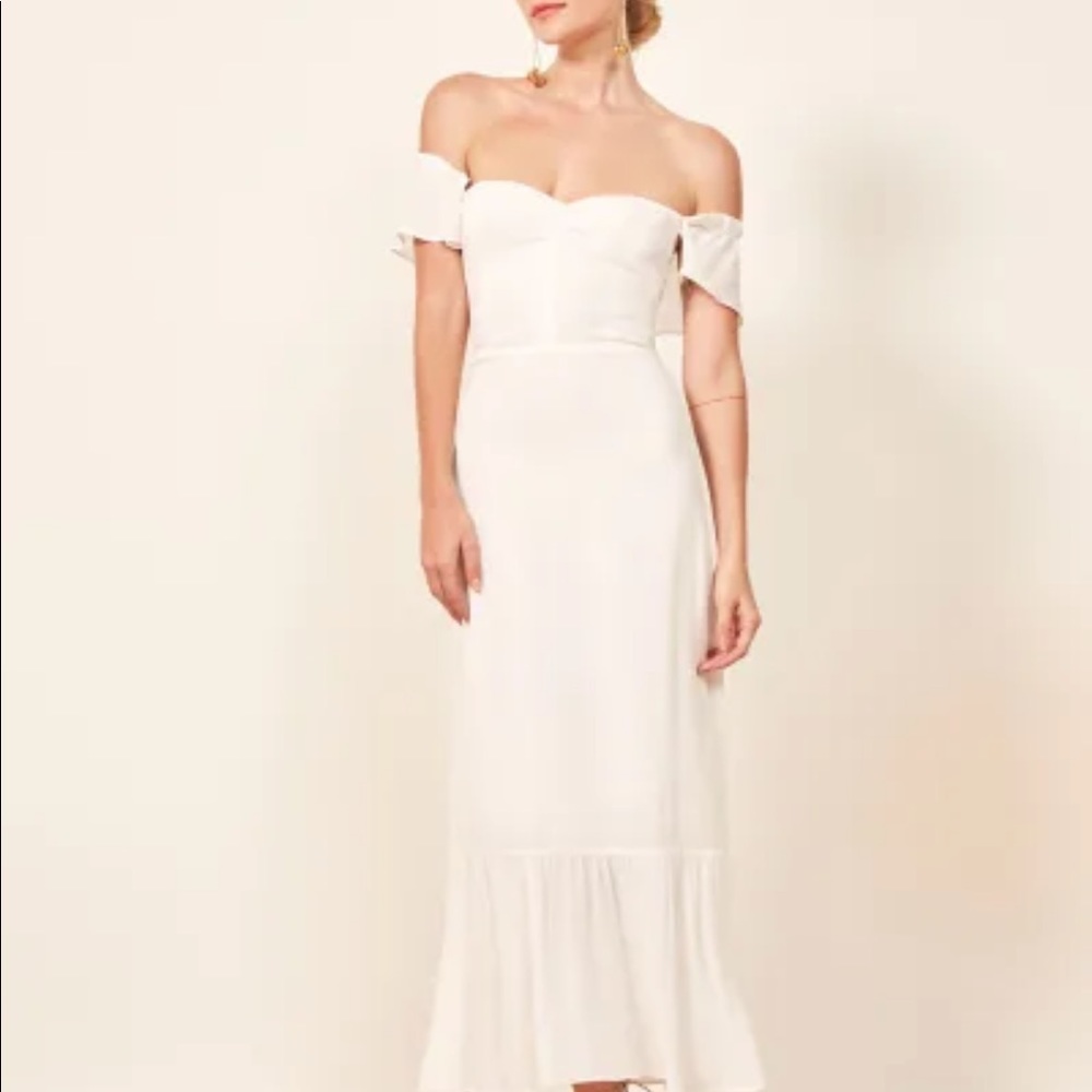 Reformation Butterfly Dress Ivory